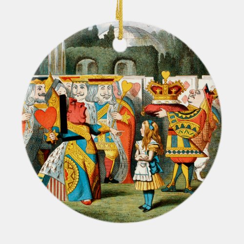 Alice in Wonderland Queen of Hearts Ceramic Ornament