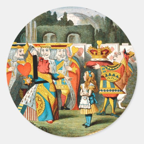 Alice in Wonderland Queen of Hearts Classic Round Sticker
