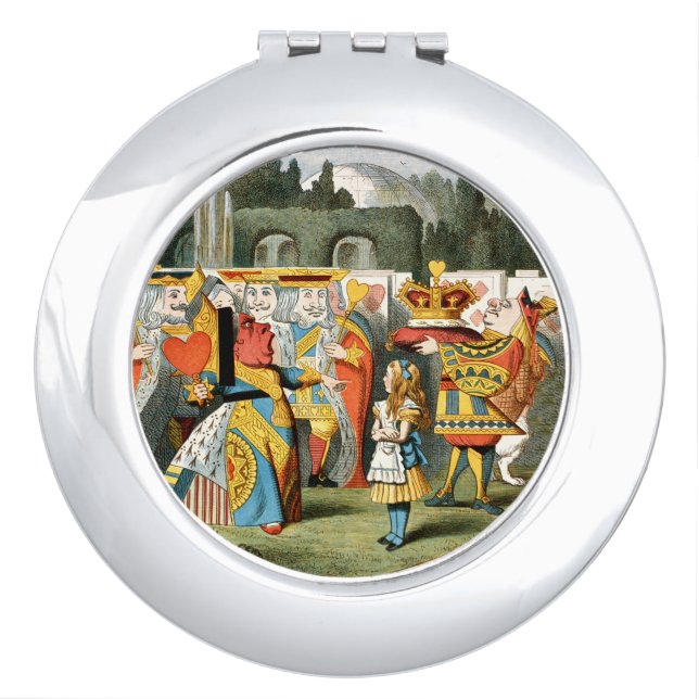 Alice in Wonderland Queen of Hearts Compact Mirror (Front)