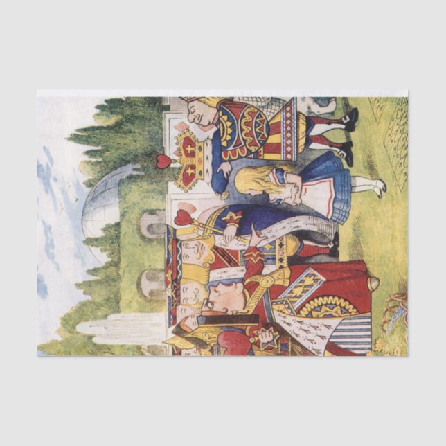 Alice in Wonderland Queen of Hearts Decoupage Tissue Paper (Front)