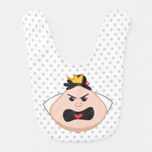 Alice in Wonderland Queen of Hearts Emoji Baby Bib