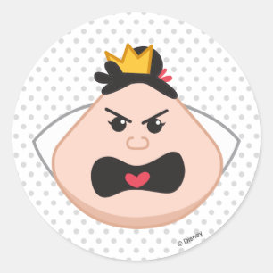 Alice in Wonderland Queen of Hearts Emoji Classic Round Sticker