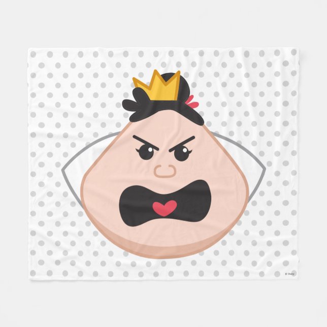 Alice in Wonderland | Queen of Hearts Emoji Fleece Blanket (Front (Horizontal))