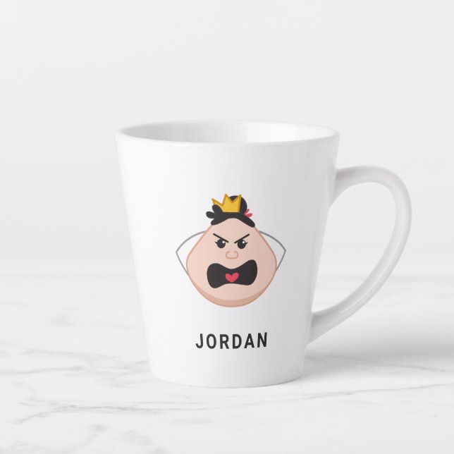 Alice in Wonderland | Queen of Hearts Emoji Latte Mug (Right)