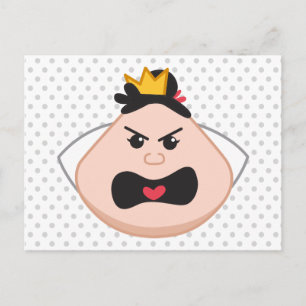 Alice in Wonderland Queen of Hearts Emoji Postcard
