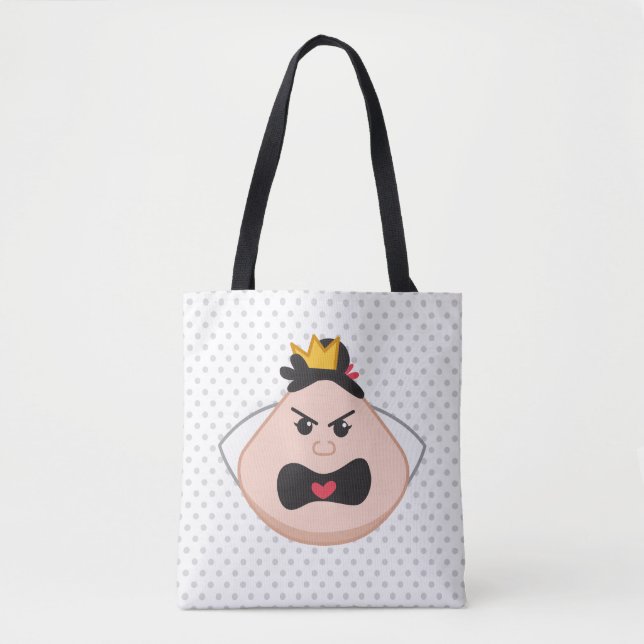Alice in Wonderland | Queen of Hearts Emoji Tote Bag (Front)