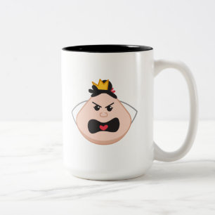 Alice in Wonderland Queen of Hearts Emoji Two-Tone Coffee Mug