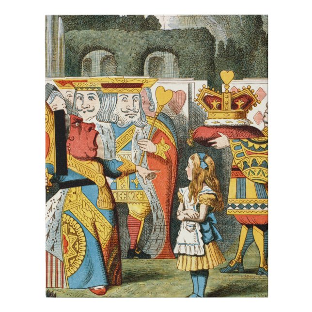 Alice in Wonderland Queen of Hearts Faux Canvas Print (Front)