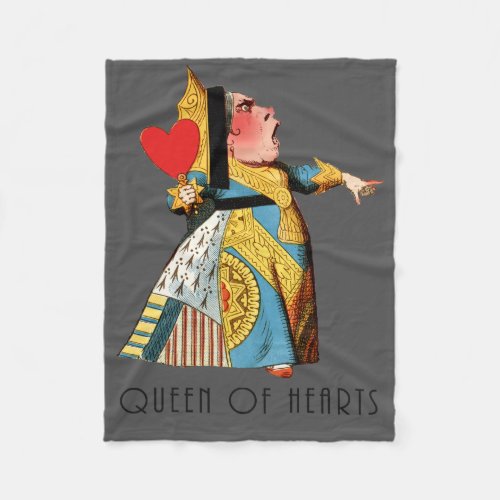 Alice in Wonderland Queen of Hearts Fleece Blanket