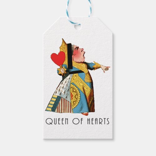 Alice in Wonderland Queen of Hearts Gift Tags