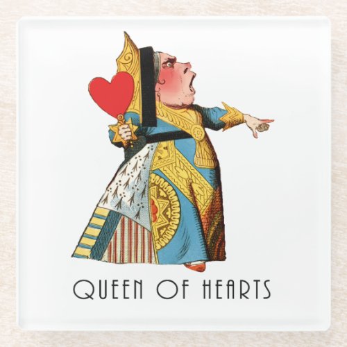 Alice in Wonderland Queen of Hearts Glass Coaster