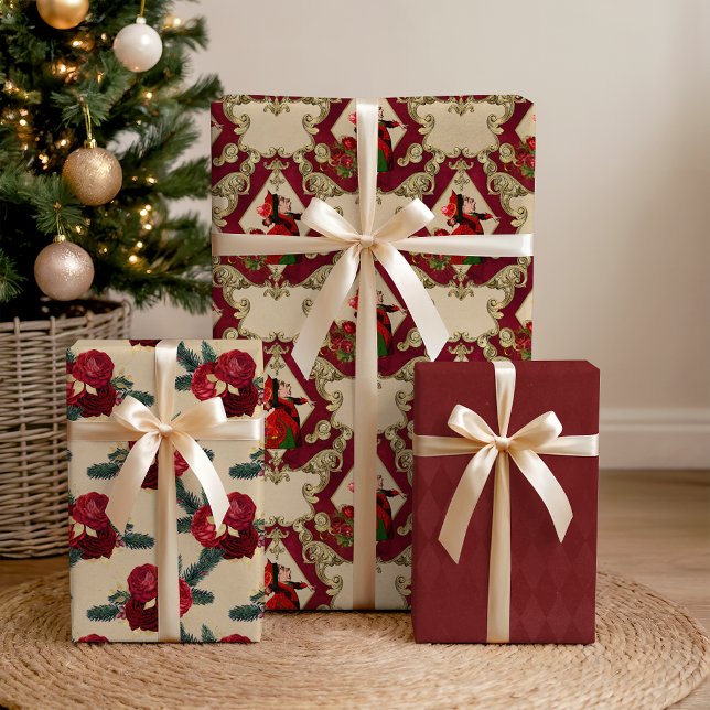 Alice In Wonderland Queen of Hearts Holiday Wrapping Paper Sheets (Creator Uploaded)