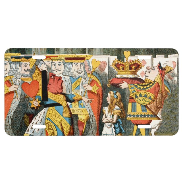 Alice in Wonderland Queen of Hearts License Plate (Front)