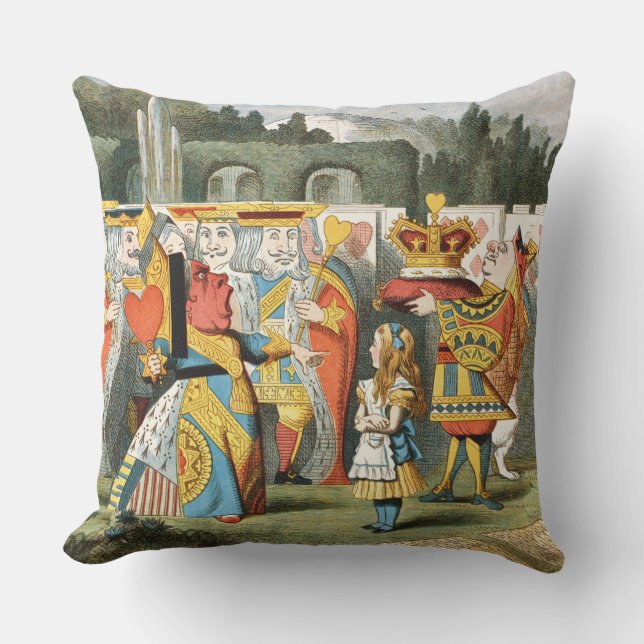 Alice in Wonderland Queen of Hearts Outdoor Pillow (Front)