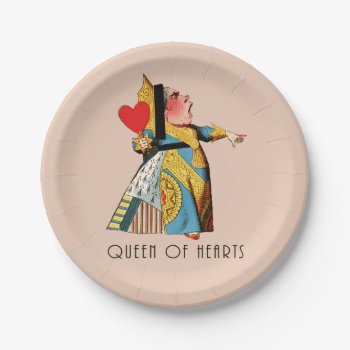 Alice In Wonderland Queen Of Hearts Paper Plates by antiqueart at Zazzle