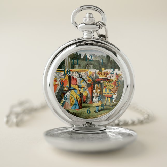 Alice in Wonderland Queen of Hearts Pocket Watch (Inside)