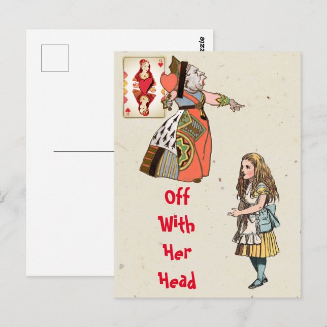   Alice in Wonderland - Queen of Hearts  Postcard (Front/Back)
