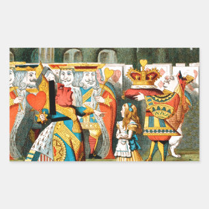 Alice in Wonderland Queen of Hearts Rectangular Sticker