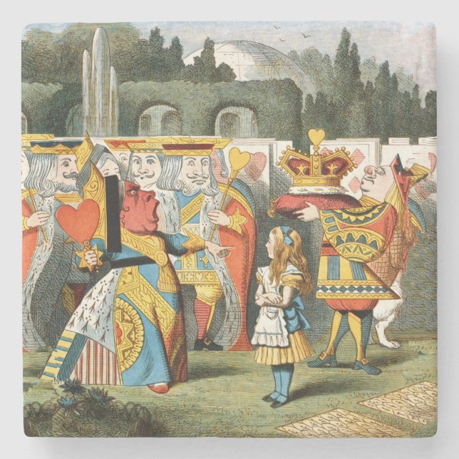 Alice in Wonderland Queen of Hearts Stone Coaster (Front)