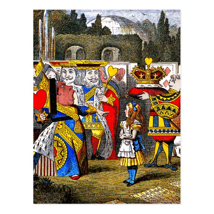 Alice in Wonderland   Queen of Hearts   Tenniel Postcard