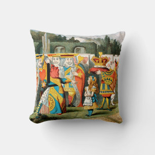 Alice in Wonderland Queen of Hearts Throw Pillow