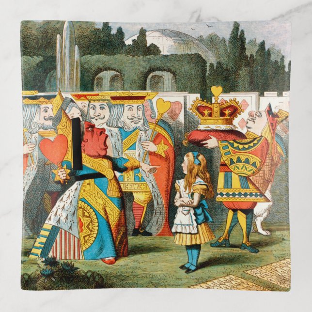 Alice in Wonderland Queen of Hearts Trinket Tray (Front)