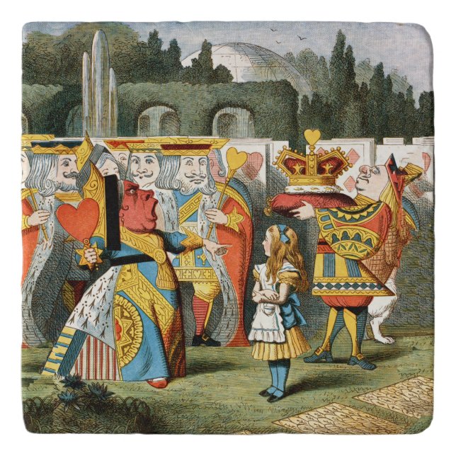 Alice in Wonderland Queen of Hearts Trivet (Front)