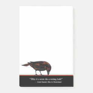 Alice in wonderland quote and Raven Post-it Notes