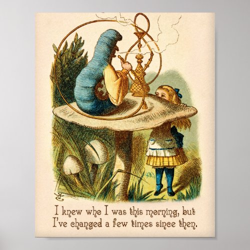 Alice in Wonderland Quote _I Knew Who I Was _ Cate Poster