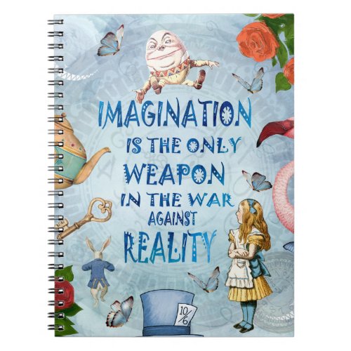Alice In Wonderland  Quote _ Imagination Notebook