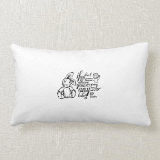 Alice in Wonderland Quote Lumbar Pillow