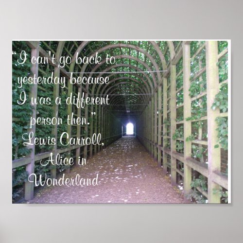Alice in Wonderland Quote Poster