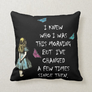 Alice In Wonderland Quote Throw Pillow