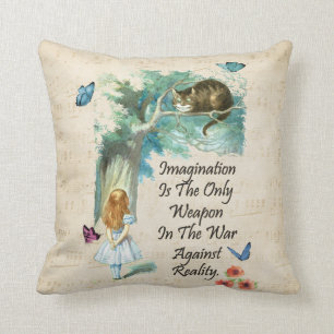 Alice In Wonderland Quote Throw Pillow