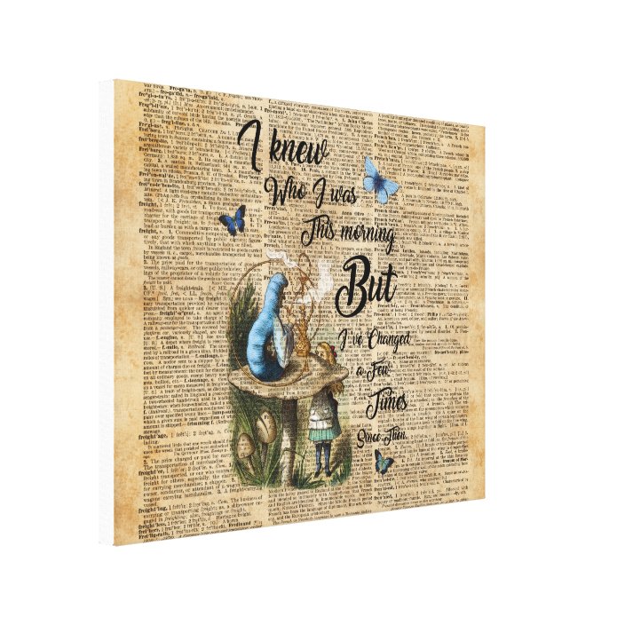 Dom I Meble Alice In Wonderland Vintage Dictionary Art Prints 6 Book Pages Quotes Makaty