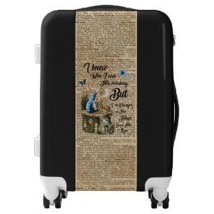 Alice in Wonderland Quote Vintage Dictionary Art Luggage