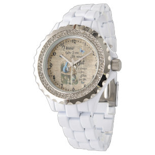 Alice in Wonderland Quote Vintage Dictionary Art Watch