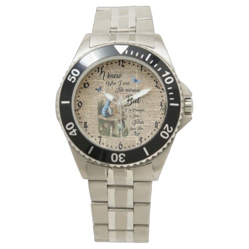 Alice in Wonderland Quote Vintage Dictionary Art Watch