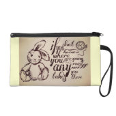 Alice in Wonderland Quote Wristlet (Front)