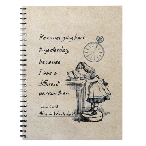 Alice in Wonderland Quotes Notebook