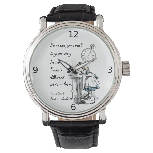 Alice in Wonderland Quotes Watch (Front)