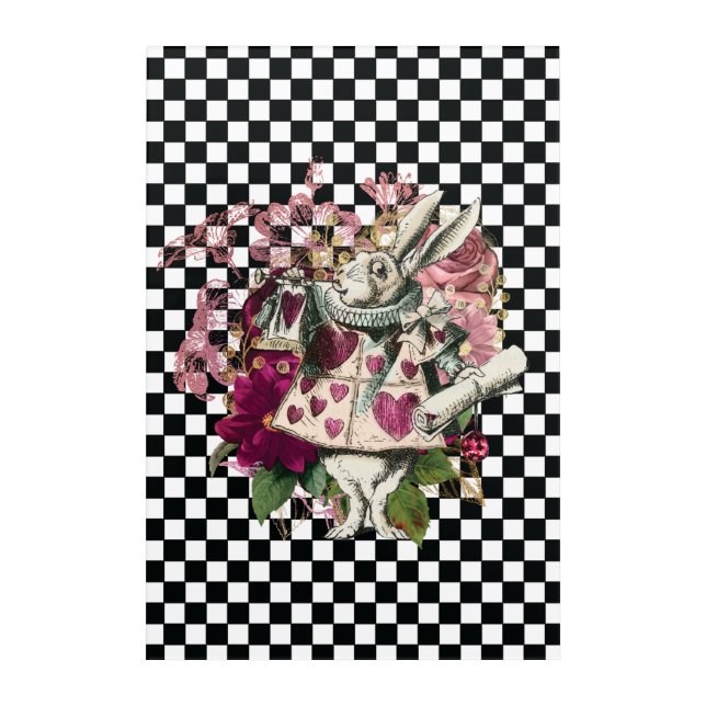 Alice in Wonderland Rabbit Acrylic Print (Front)