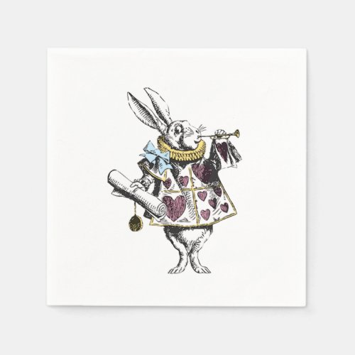 Alice in Wonderland Rabbit Baby Blue Napkins