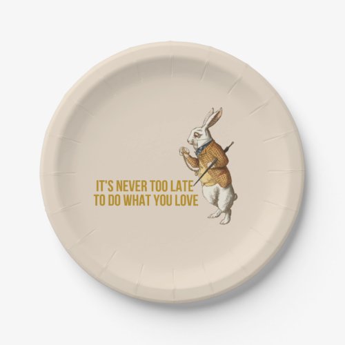 Alice in Wonderland Rabbit Motivation Paper Plates