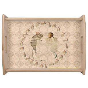 Alice in Wonderland Rabbit Mouse Serving Tray