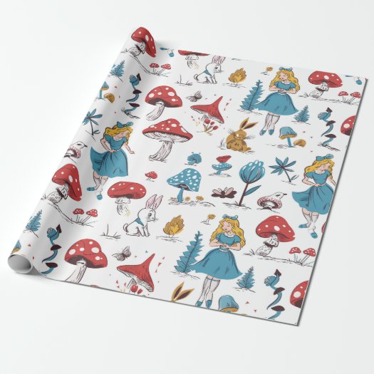 Alice in Wonderland Rabbit Red Mushroom 