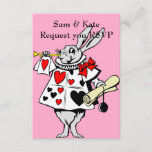 Alice In Wonderland Rabbit Wedding Invitation