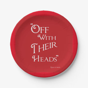 Alice in Wonderland - Red Plates - Queen of Hearts