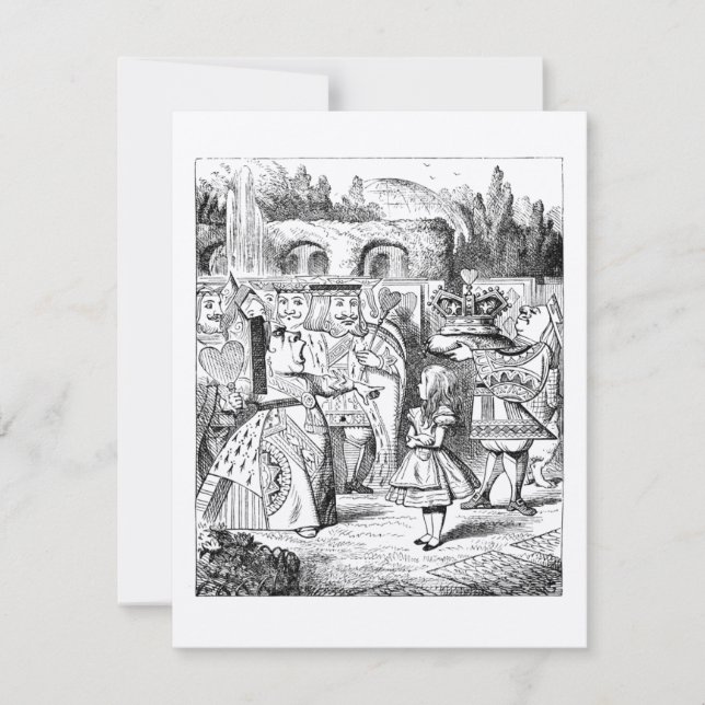 Alice in Wonderland Red Queen Birthday Invitation (Front)