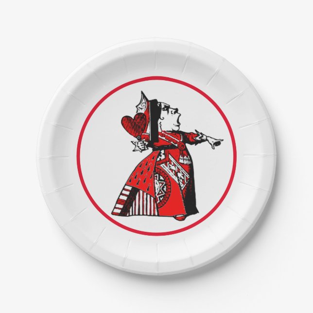 Alice in Wonderland Red Queen Paper Plates (Front)
